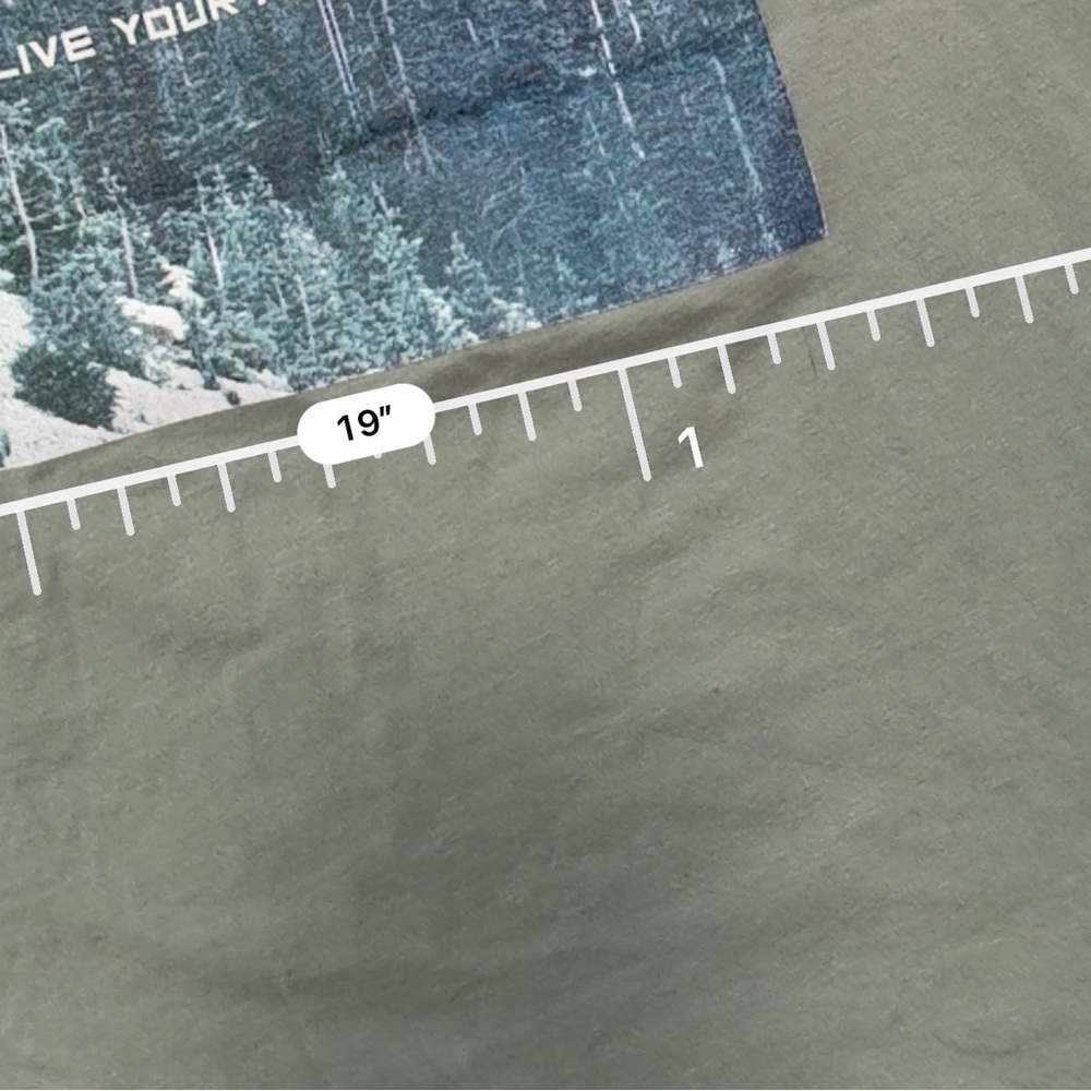 Eddie Bauer Graphic Tee Mt Rainier Green Outdoor Hiking Nature Shirt Mens TL - Picture 8 of 9